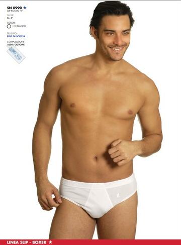 SELI990- 0990 slip ricamato cotone uomo - Fratelli Parenti
