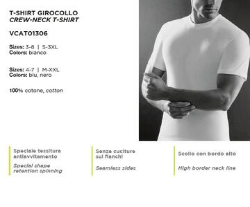 - 1306 t.shirt uomo girocollo cotone