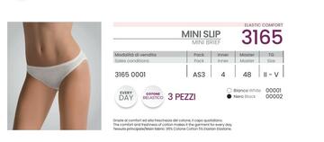 - 3165 mini slip donna cotone bielastico