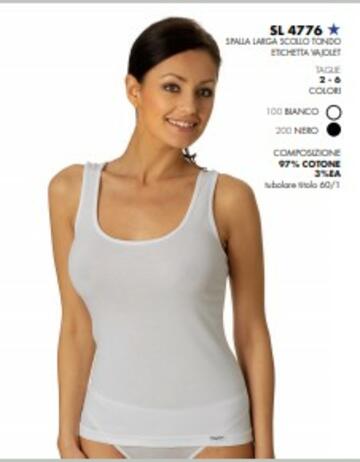 SELI4776- 4776 canotta donna s/l cotone - Fratelli Parenti