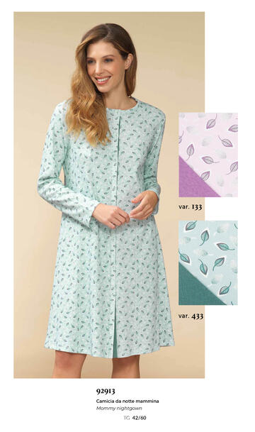 LINC92913- camicia notte donna m/l mamma lp292913 - Fratelli Parenti