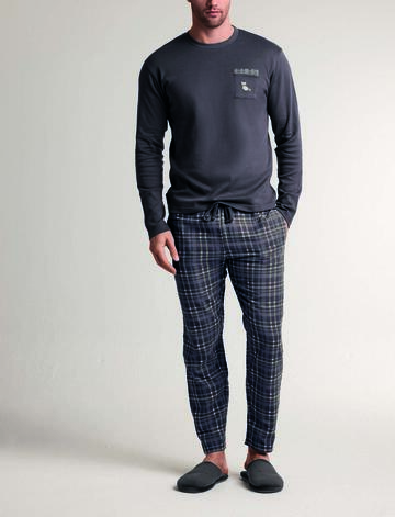 LORMCCKMR4689- cck mr4689 pigiama uomo pant.flanella - Fratelli Parenti