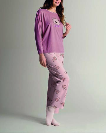 LORMFNNMR4505- fnn mr4505 pigiama donna microcoral - Fratelli Parenti